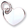 9ct White Gold Heart Pendant