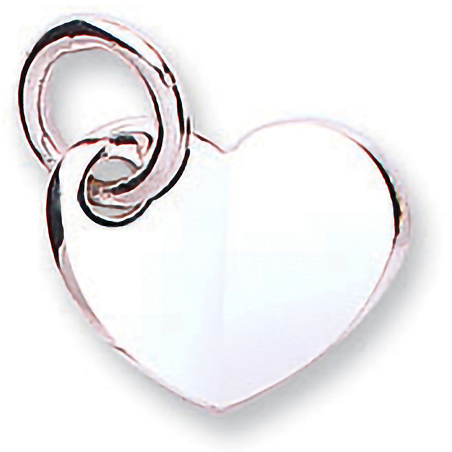 9ct White Gold Heart Pendant