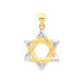 9ct White & Yellow Gold Star of David Pendant