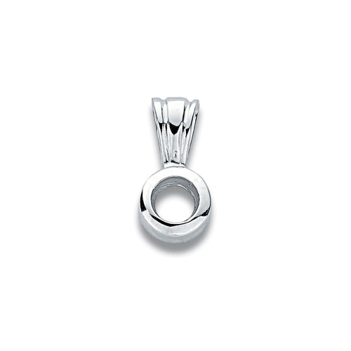 18ct White Gold Pendant Mount Rubover 0.20-0.25ct