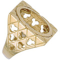 9ct Yellow Gold (Full) Square Top Sovereign Ring