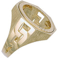 9ct Yellow Gold (Full) ID Sides Sovereign Ring