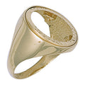 9ct Yellow Gold (Half) Plain Sides Sovereign Ring