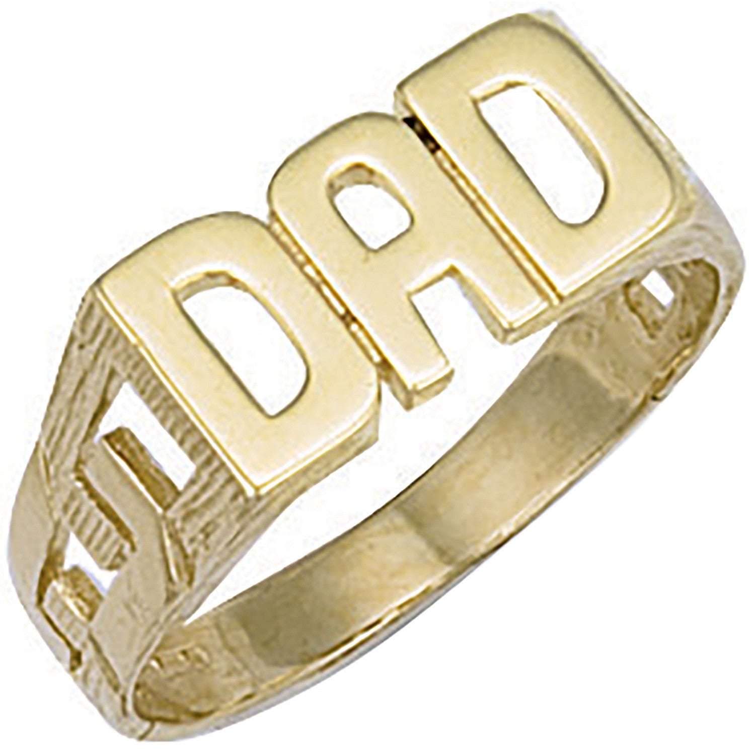 9ct Yellow Gold ID Sides Dad Ring