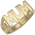 9ct Yellow Gold ID Sides Mum Ring