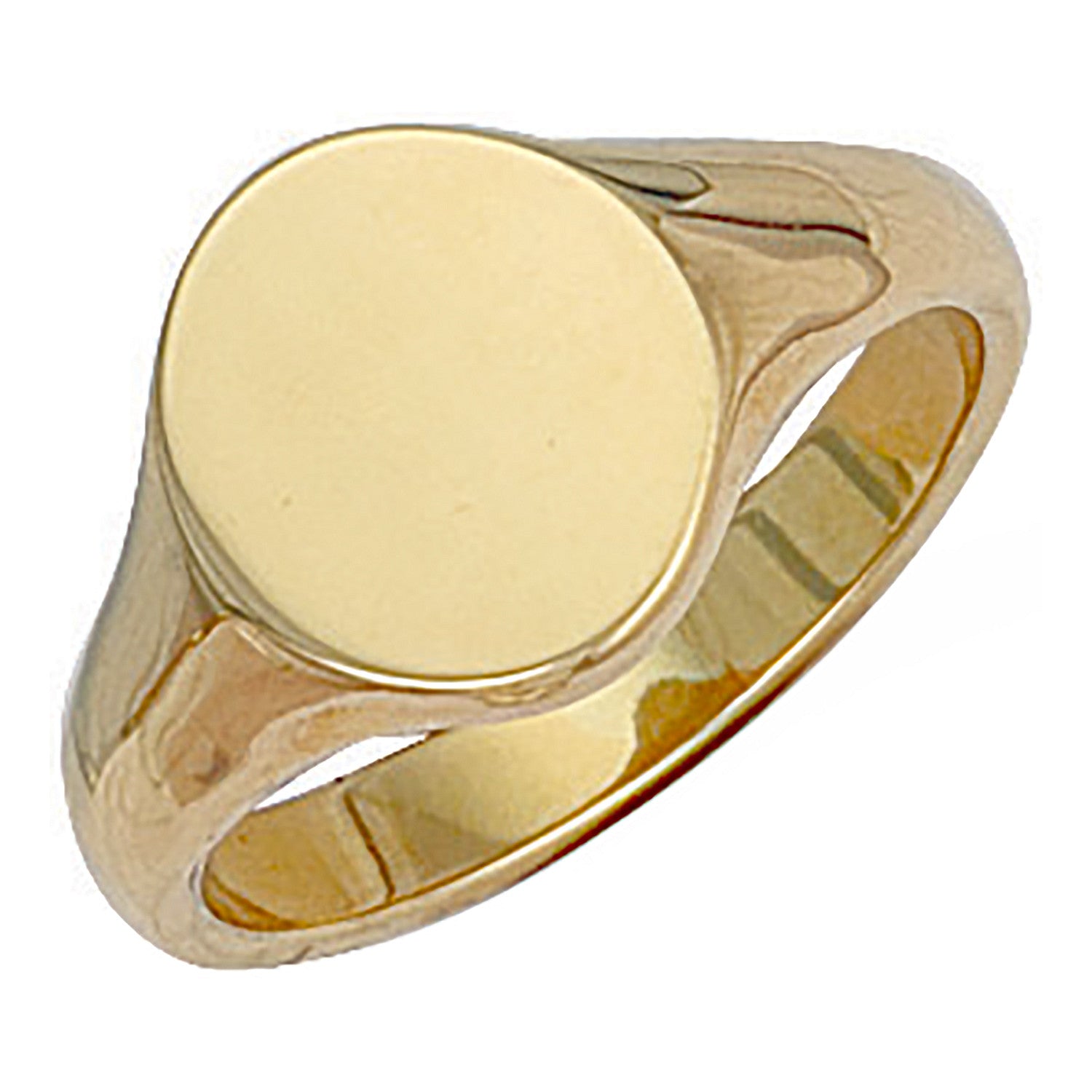9ct Yellow Gold Oval Plain Signet Ring