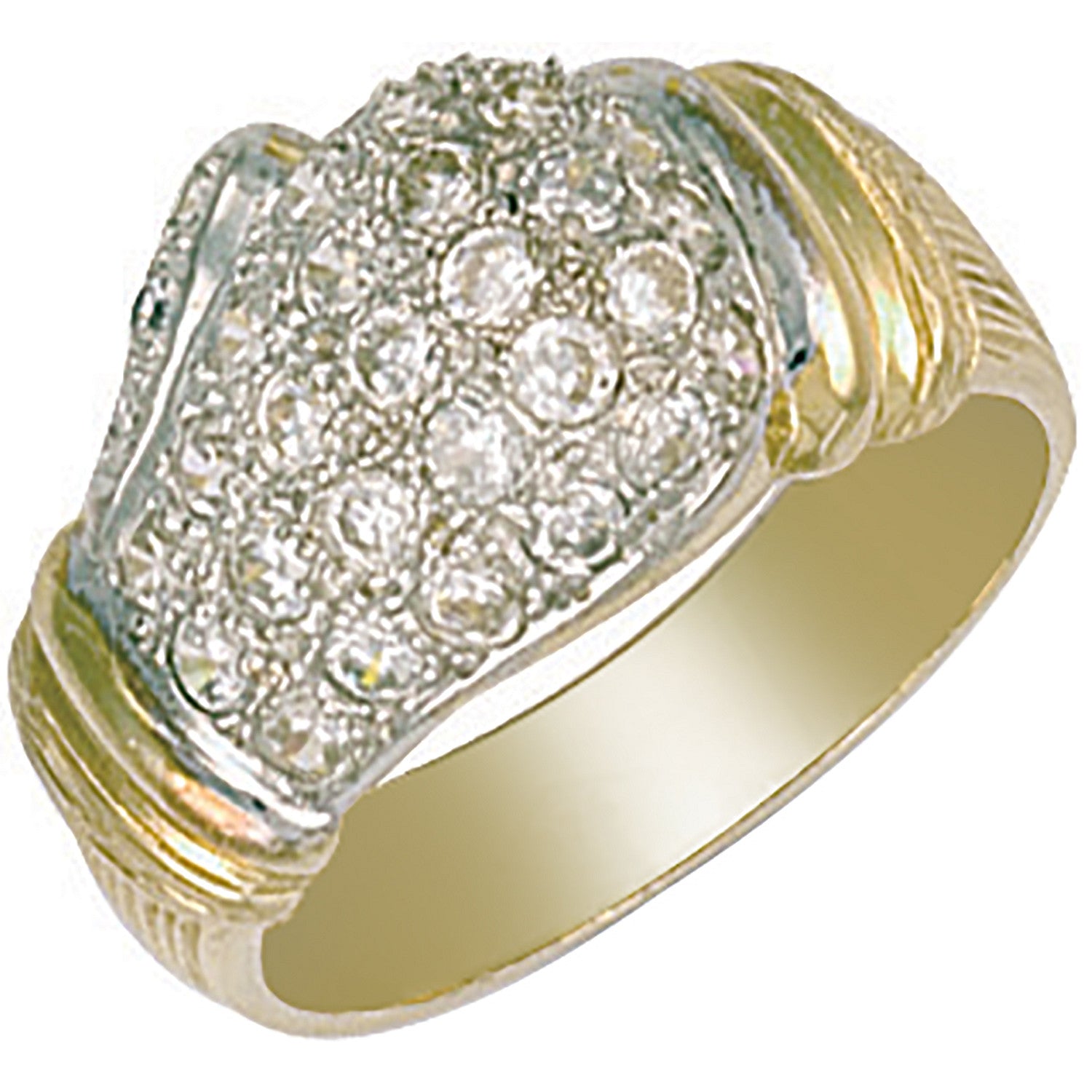 9ct Yellow Gold Cubic Zirconia Boxing Glove Ring