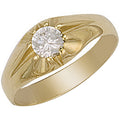 9ct Yellow Gold Cubic Zirconia Gipsy Ring