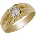 9ct Yellow Gold Cubic Zirconia Gipsy Ring