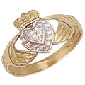 9ct Yellow Gold Cubic Zirconia Claddagh Ring