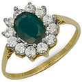 9ct Yellow Gold Cubic Zirconia Cluster Ring