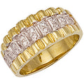 9ct Yellow Gold Gents Cubic Zirconia Ring