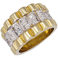 9ct Yellow Gold Gents Cubic Zirconia Ring