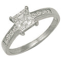 9ct White Gold Fancy Cubic Zirconia Ring