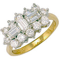 9ct Yellow Gold Cubic Zirconia Boat Ring