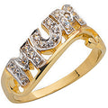 9ct Yellow Gold Cubic Zirconia Fancy Mum Ring