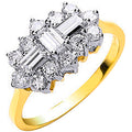 9ct Yellow Gold Cubic Zirconia Boat Ring