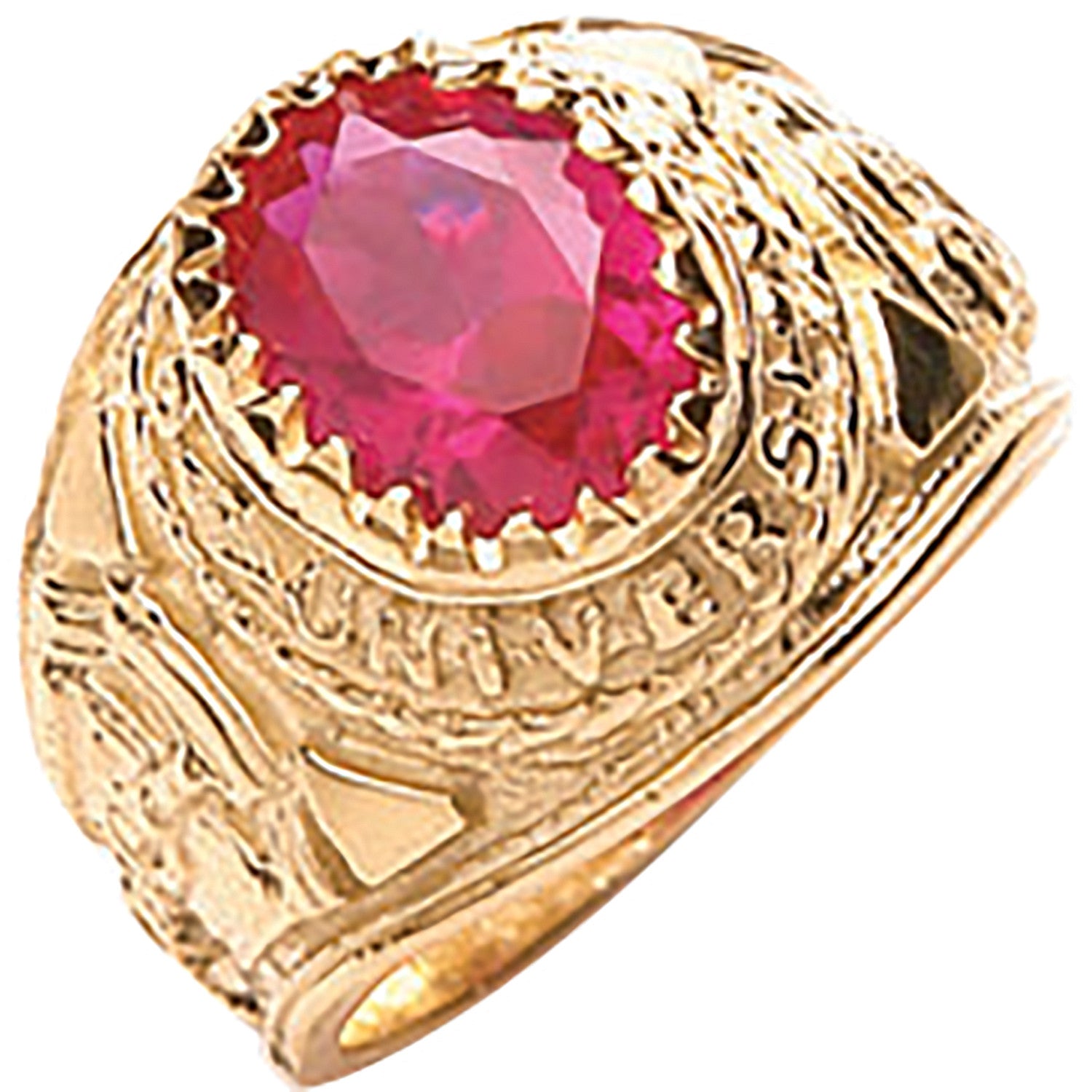 9ct Yellow Gold Red Cubic Zirconia Baby Collage Ring