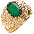 9ct Yellow Gold Green Cubic Zirconia Baby Collage Ring
