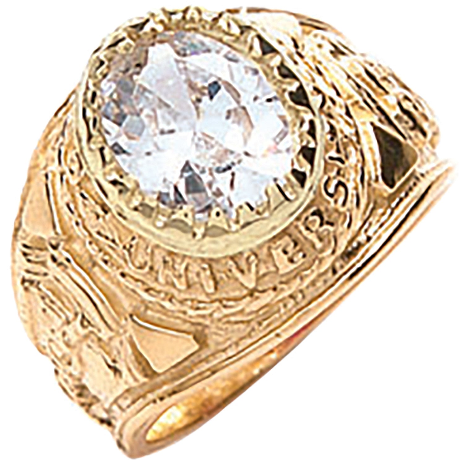 9ct Yellow Gold Clear Cubic Zirconia Baby Collage Ring