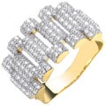 9ct Yellow Gold Cubic Zirconia Fancy Link Ring