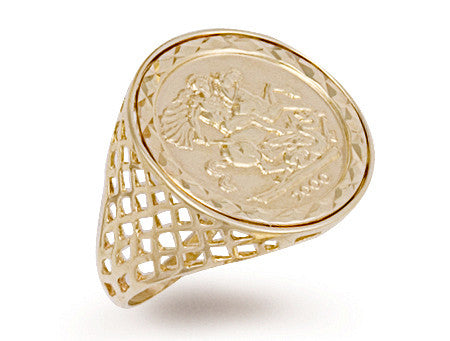9ct Yellow Gold (Half) Coin Ring