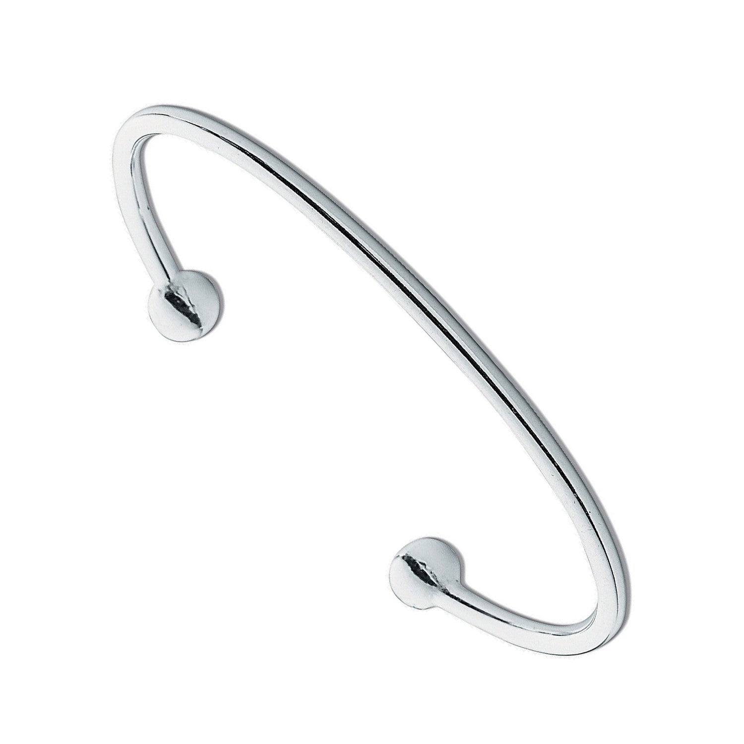Sterling Silver Maiden Torque Bangle
