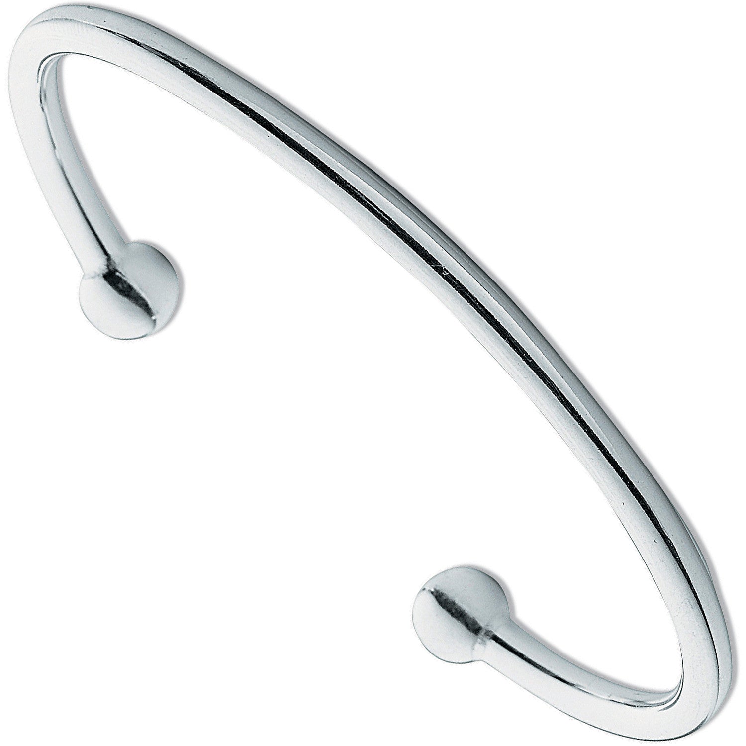 Sterling Silver 4mm Torgue Bangle
