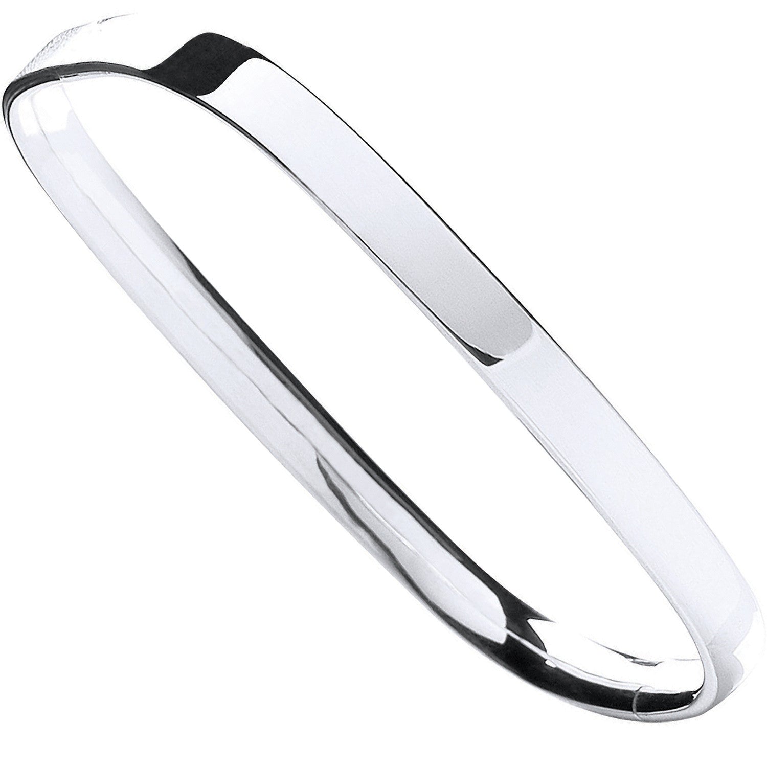 Sterling Silver Solid Tv Shaped Hinged Bangle