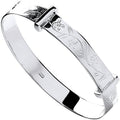 Sterling Silver Diamond Cut Expandable Baby Bangle