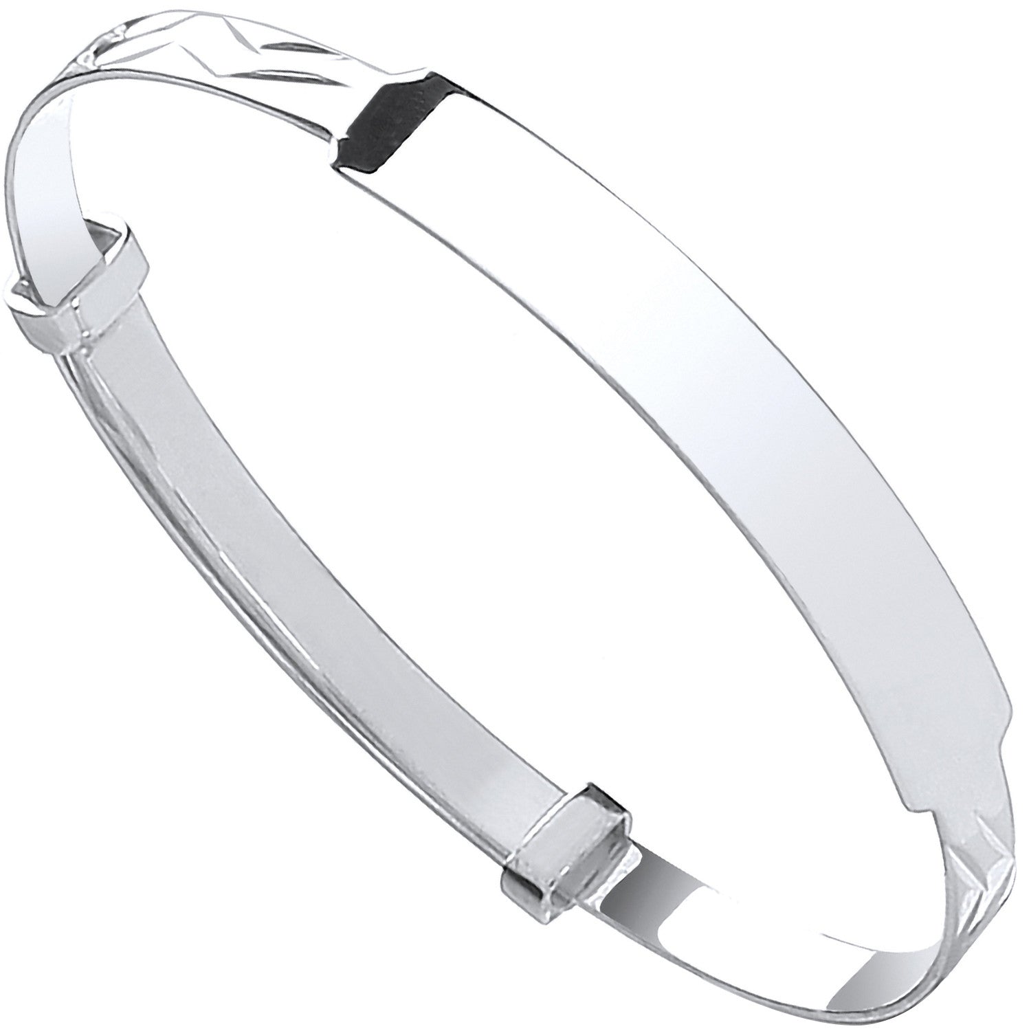 Sterling Silver Baby Expandable ID Bangle