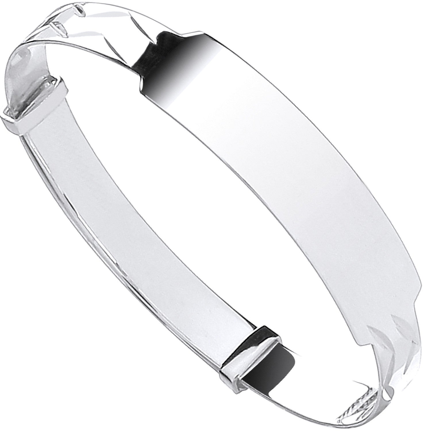 Sterling Silver Baby Expandable ID Bangle