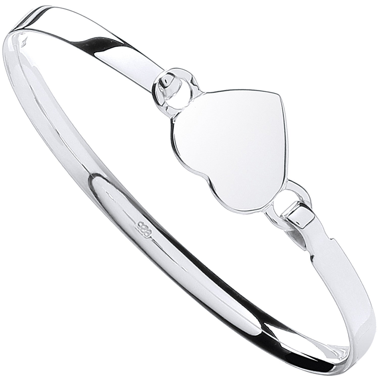 Sterling Silver Maiden Heart Bangle