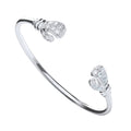 Sterling Silver Baby Cubic Zirconia Boxing Glove Bangle