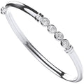 Sterling Silver Baby Cubic Zirconia Bangle