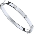 Sterling Silver Baby Cubic Zirconia Bangle