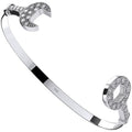 Sterling Silver Baby Cubic Zirconia Spanner Bangle