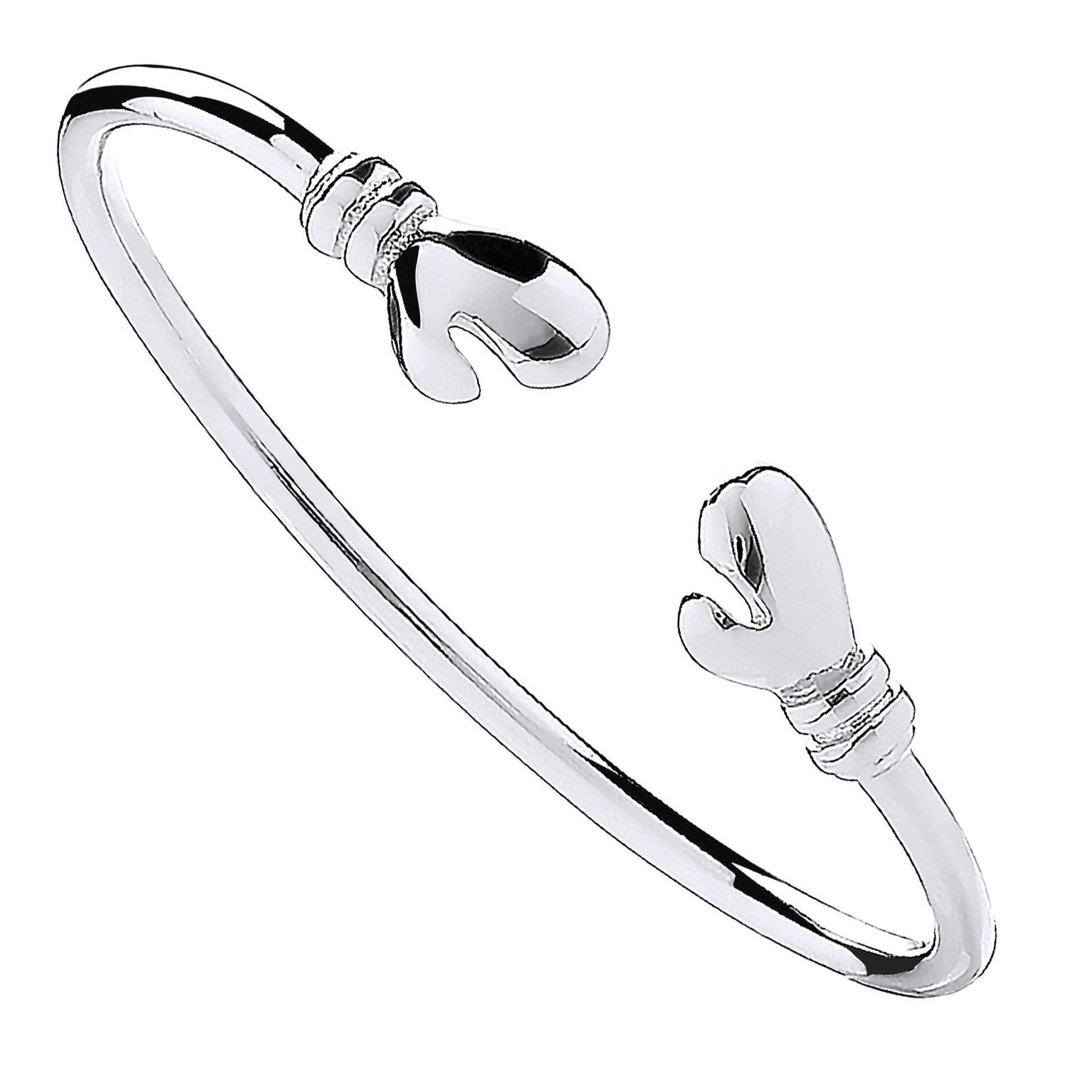 Sterling Silver Boxing Glove Baby Bangle