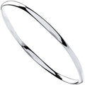 Sterling Silver Faceted Ladies Bangle