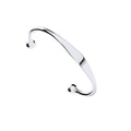Sterling Silver Solid Baby Bangle with ID plate