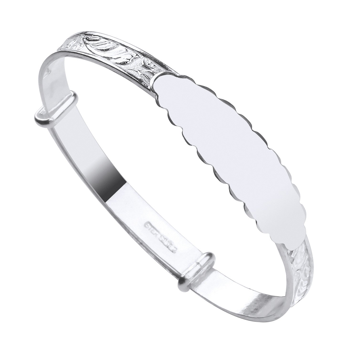 Sterling Silver ID Expandable Baby Bangle