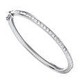 Sterling Silver Channel Set Cubic Zirconias Baby Bangle