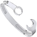Sterling Silver Vintage Design Spanner Gents 9mm Bangle