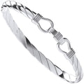 Sterling Silver Twist Solid Gents Bangle