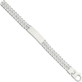 Sterling Silver Double Curb Link ID Gents 8" Bracelet