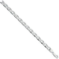 Sterling Silver 10mm Anchor Gents 8" Bracelet