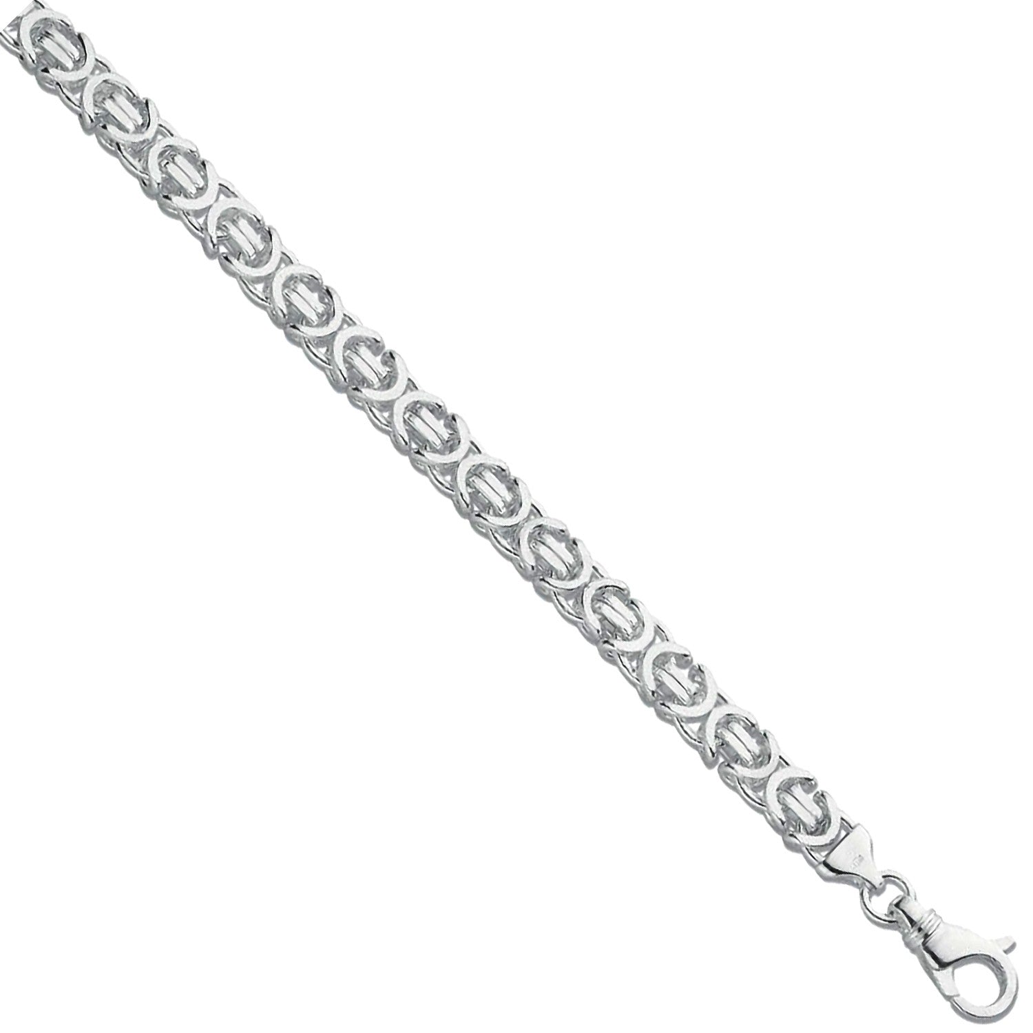 Sterling Silver 9.2mm Byzantine Gents 8" Bracelet