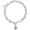 Sterling Silver Heart Charm Bracelet