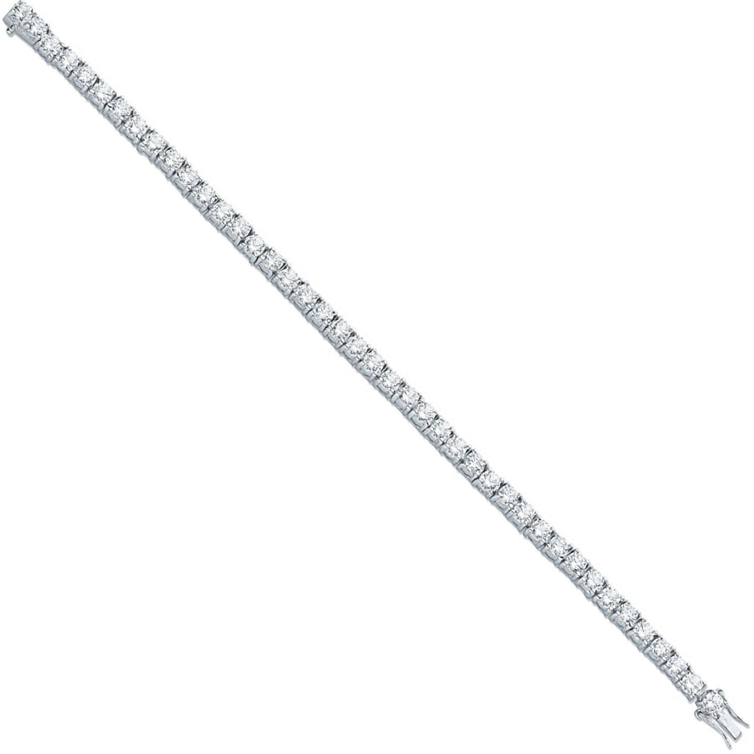 Sterling Silver 4.3mm Cubic Zirconia Tennis Bracelet