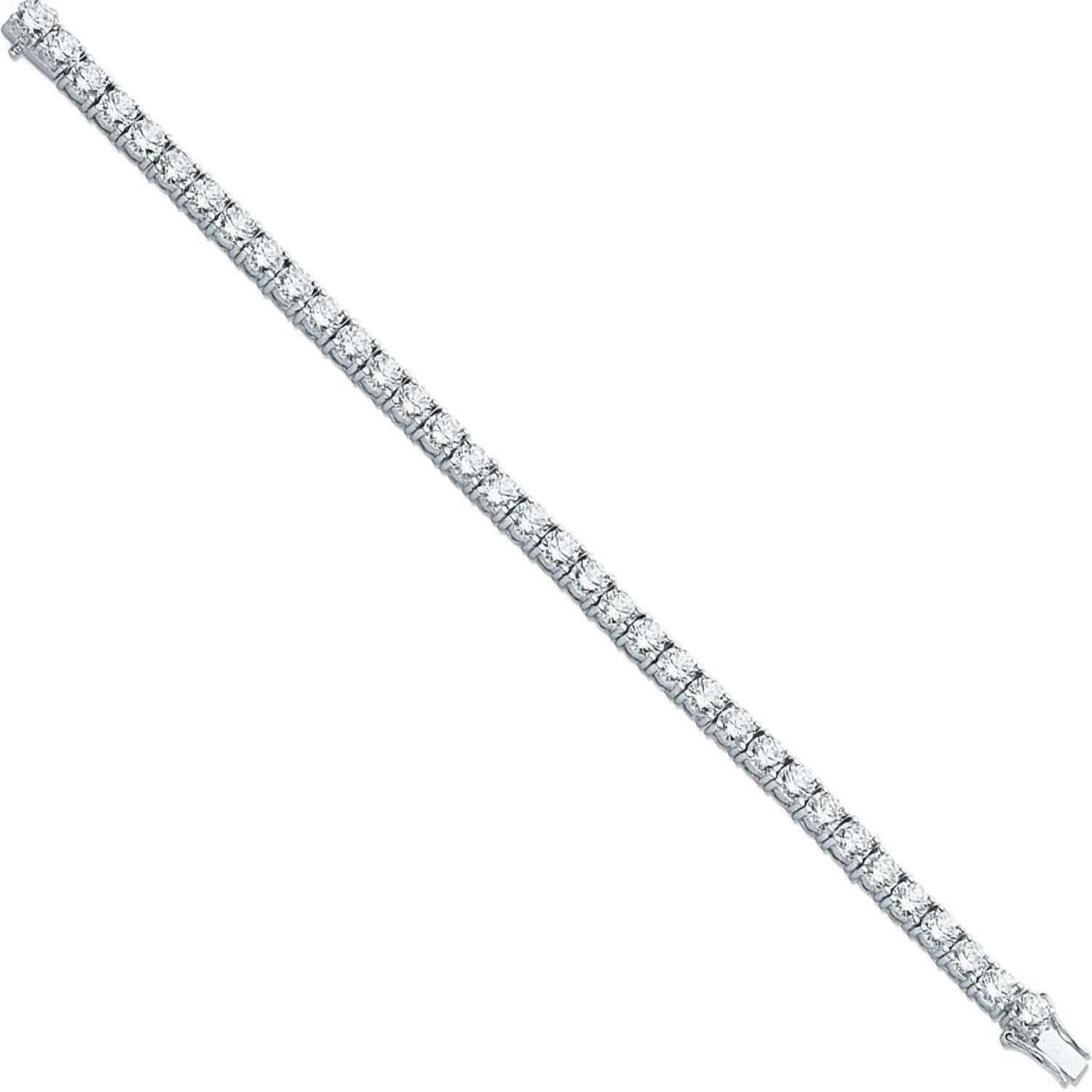 Sterling Silver 5.2mm Cubic Zirconia Tennis Bracelet